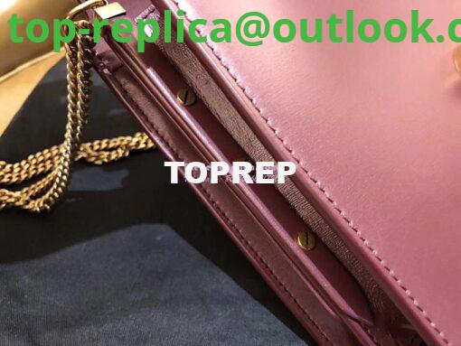 Replica YSL Saint Laurent Cassandra Monogram Clasp Bag In Smooth Leather Dark Red 7