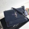 Replica YSL Saint Laurent Cassandra Monogram Clasp Bag In Smooth Leather Black 11