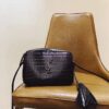 Replica YSL Saint Laurent Small Monogramme Niki Chain Bag In Vintage Crinkled And Quilted black Leather 10