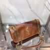 Replica YSL Saint Laurent niki chain bag in vintage crinkled and quilted cognac leather 11