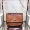 Replica YSL Saint Laurent Medium Sunset Monogram pink crocodile embossed bag 11