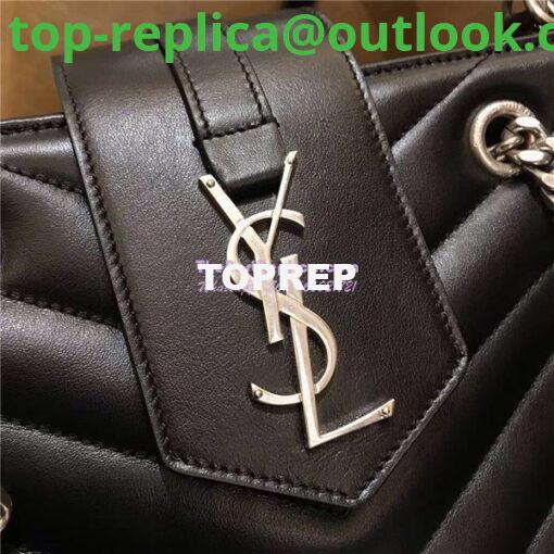 Replica YSL Saint Laurent Small Loulou Shopping Bag In Black “y” Quilted Leather 502717 6