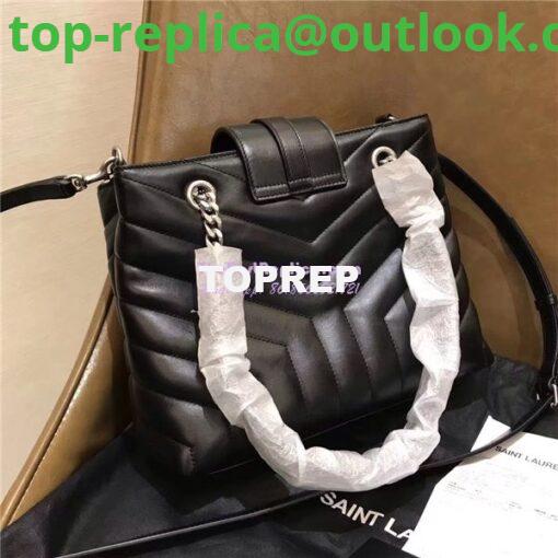 Replica YSL Saint Laurent Small Loulou Shopping Bag In Black “y” Quilted Leather 502717 9