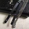 Replica YSL Saint Laurent Monogram Silver Chain Wallet Beige 11