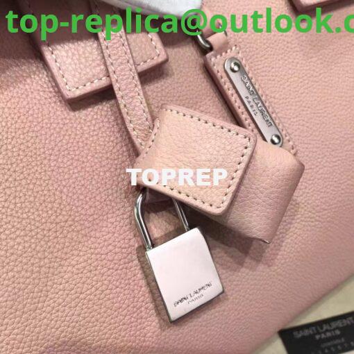 Replica YSL Yves Saint Laurent Classic Sac De Jour Souple Bag in Grained Leather Rose 4