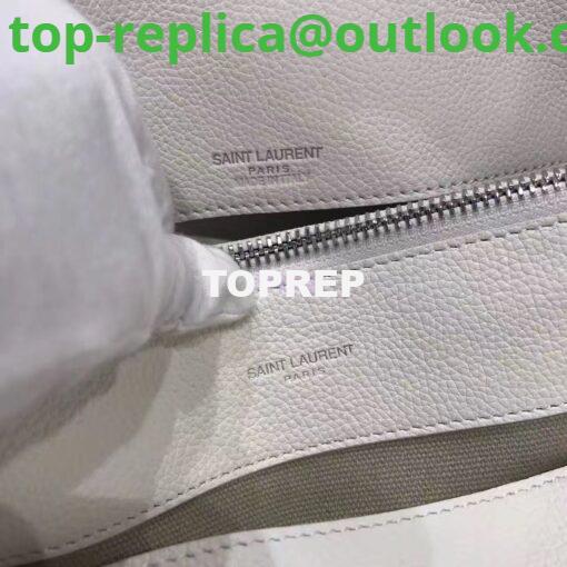 Replica YSL Yves Saint Laurent Classic Sac De Jour Souple Bag in Grained Leather White 11