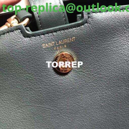 Replica YSL Yves Saint Laurent Toy Cabas Bag in Green 4