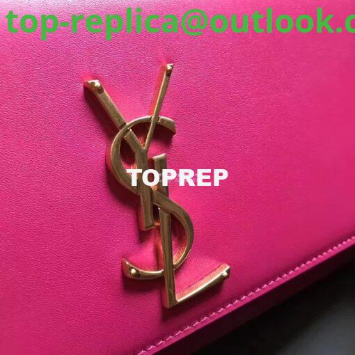 Replica YSL Classic Medium Monogram Saint Laurent Satchel In Rosy Smooth Calfskin Leather