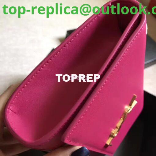 Replica YSL Classic Medium Monogram Saint Laurent Satchel In Rosy Smooth Calfskin Leather 3