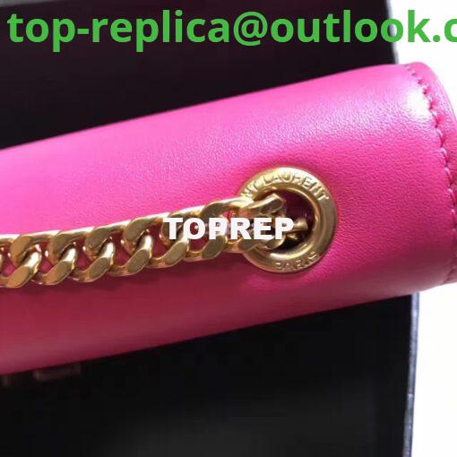Replica YSL Classic Medium Monogram Saint Laurent Satchel In Rosy Smooth Calfskin Leather 6