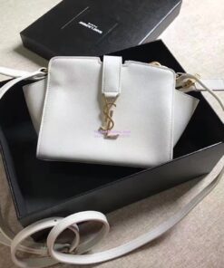 Replica YSL Yves Saint Laurent Toy Cabas Bag in White 2