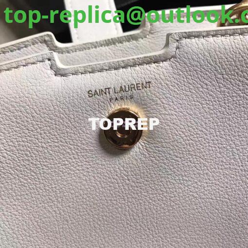 Replica YSL Yves Saint Laurent Toy Cabas Bag in White 7