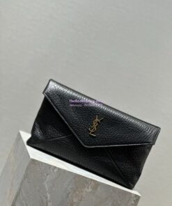 Replica Saint Laurent YSL Cassandre Small Envelope Pouch In Grained Lambskin 764931 2