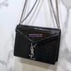 Replica YSL Saint Laurent Cassandra Medium Top Handle Bag In Smooth Leather 578000 Dark Red 13