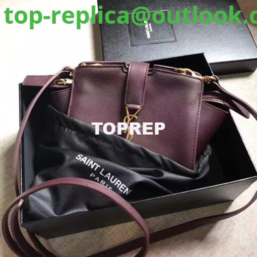 Replica YSL Yves Saint Laurent Toy Cabas Bag in Wine 2