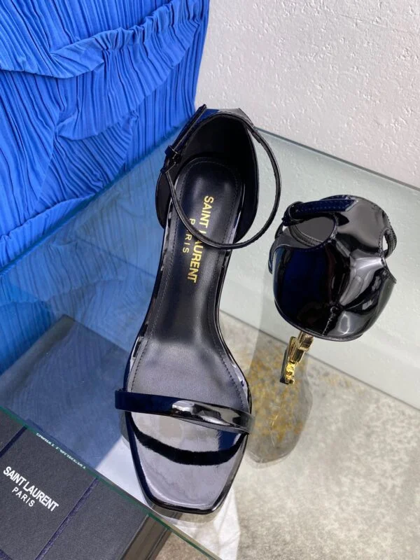 Replica YSL Saint Laurent Mae Slingback Sandals In Crepe Satin With Feathers 24