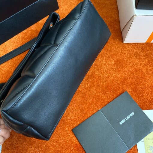 Replica Saint Laurent Puffer Small Chain Bag In Noir Lambskin 9